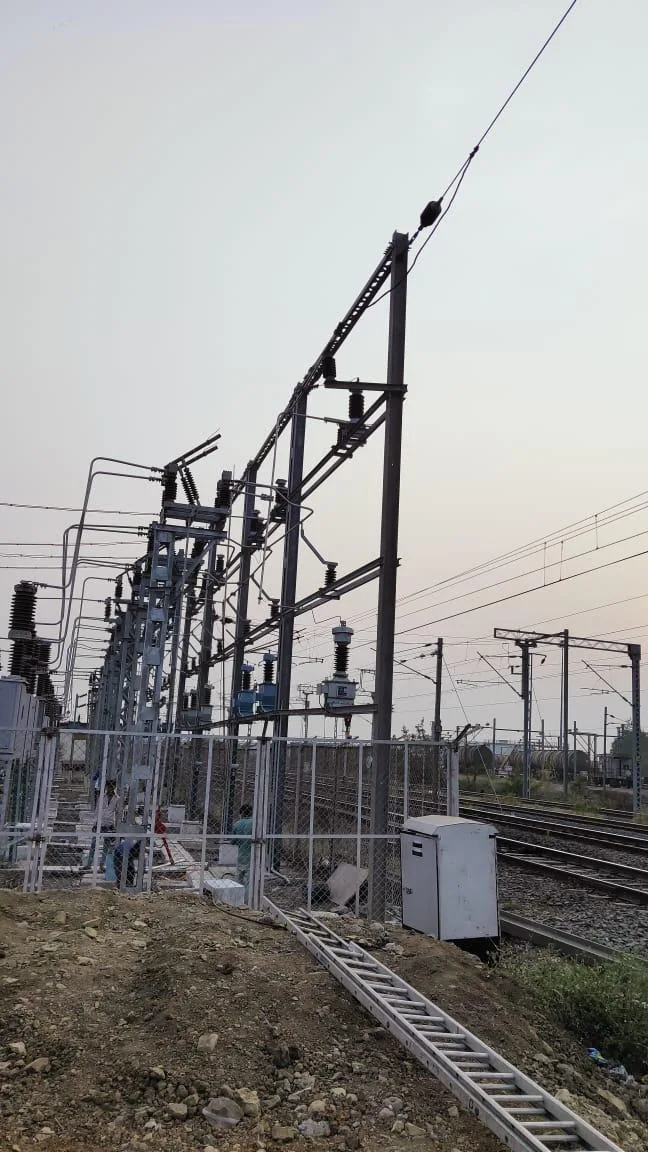 OHE traction substation structure at Nagpur