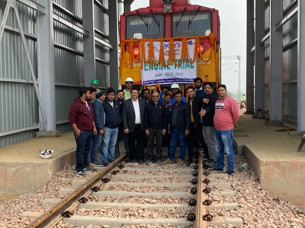 Engine trial for the Adani Agri Logistics Jogiara, Darbhanga siding